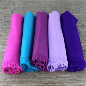 Diamond weave cashmere stole