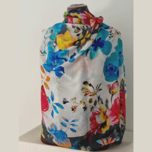 Floral cashmere stole