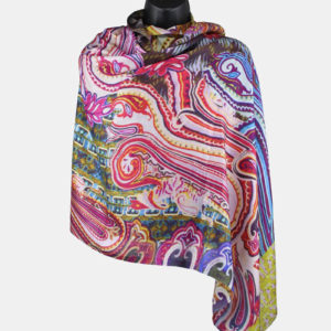 Digital print silk stole