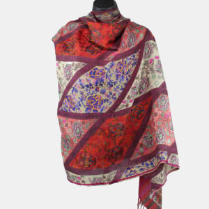 Fine merino wool embroidered stole